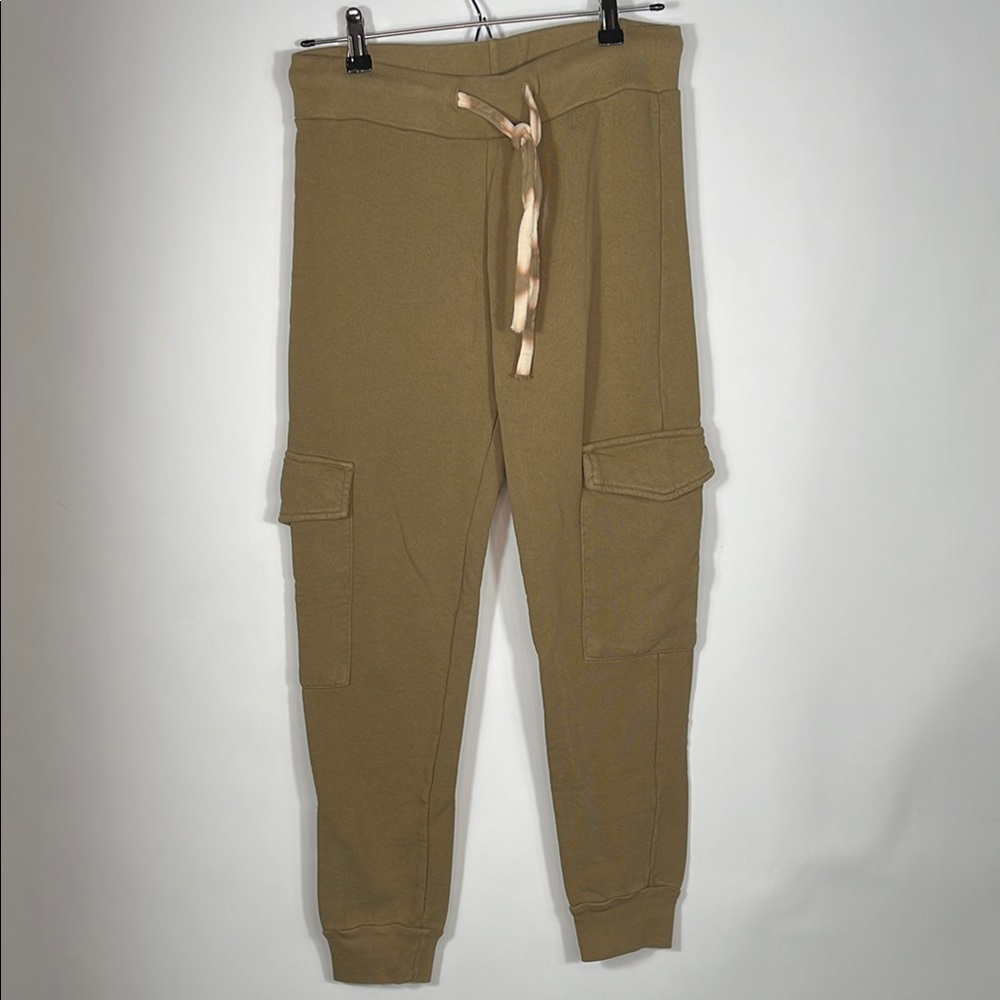 LNA Olive Green Cargo Joggers with Drawstring